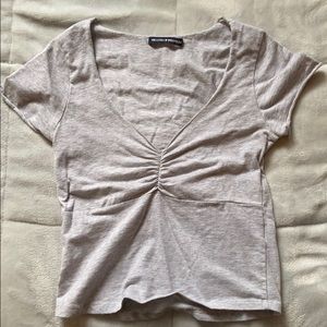 Brandy Melville Grey V-Neck